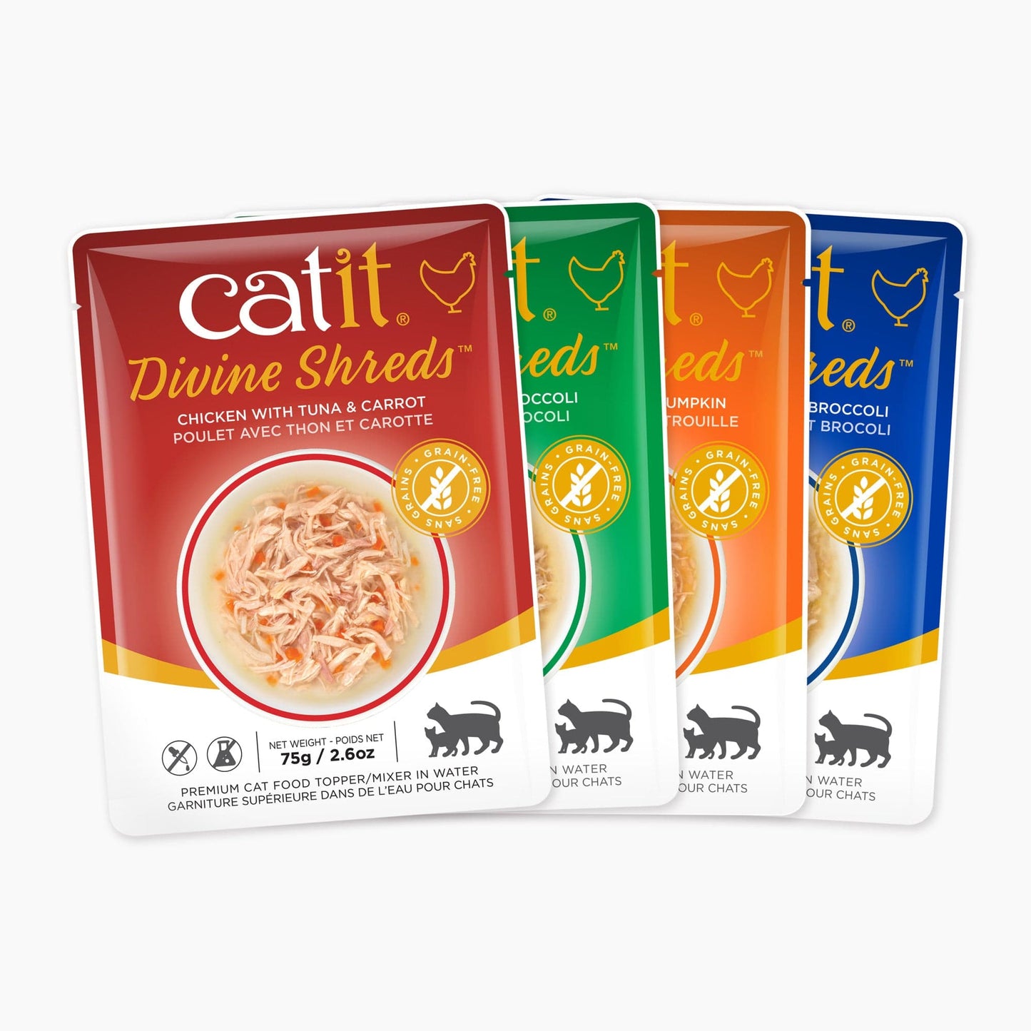 Catit Divine Shreds - Chicken - 18 pack