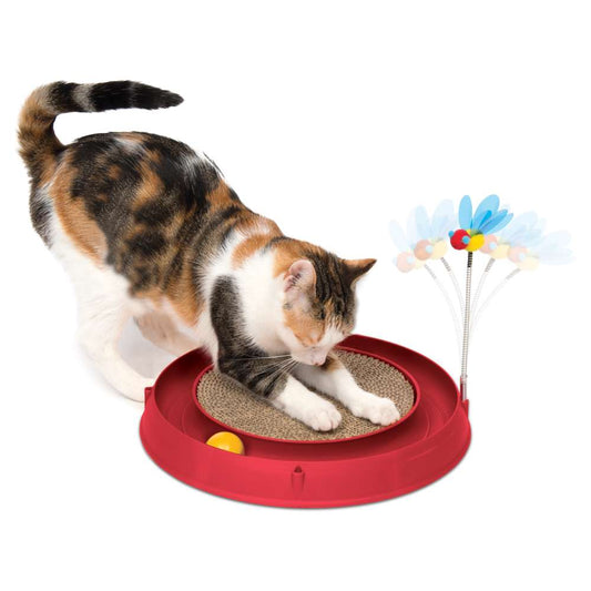 Catit Circuit Ball Toy with Scratch Pad