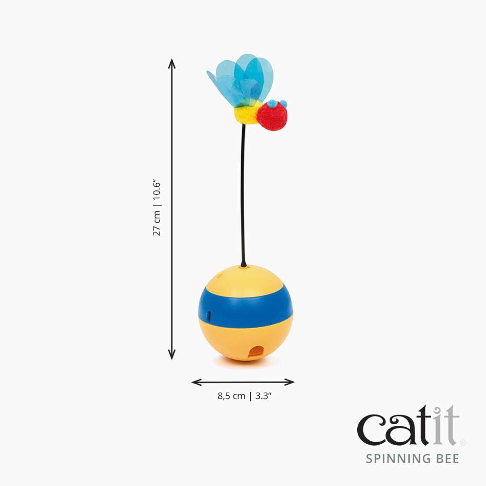 Catit Play Spinning Bee Treat & Laser Toy