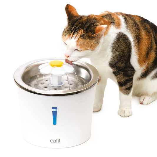 Catit Stainless Steel Flower Water Drinking Fountain