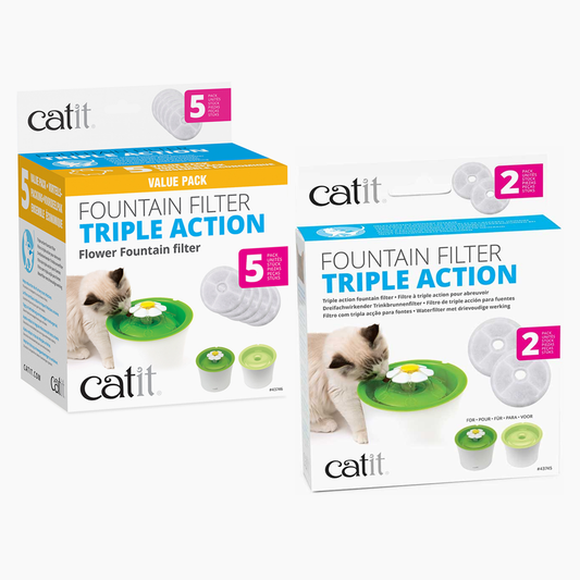 Catit Flower Fountain Replacement Filters – Triple Action