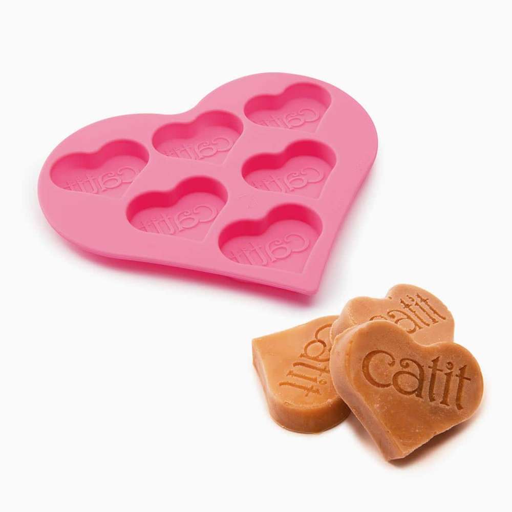 Catit Creamy Heart-Shaped Silicone Ice Tray