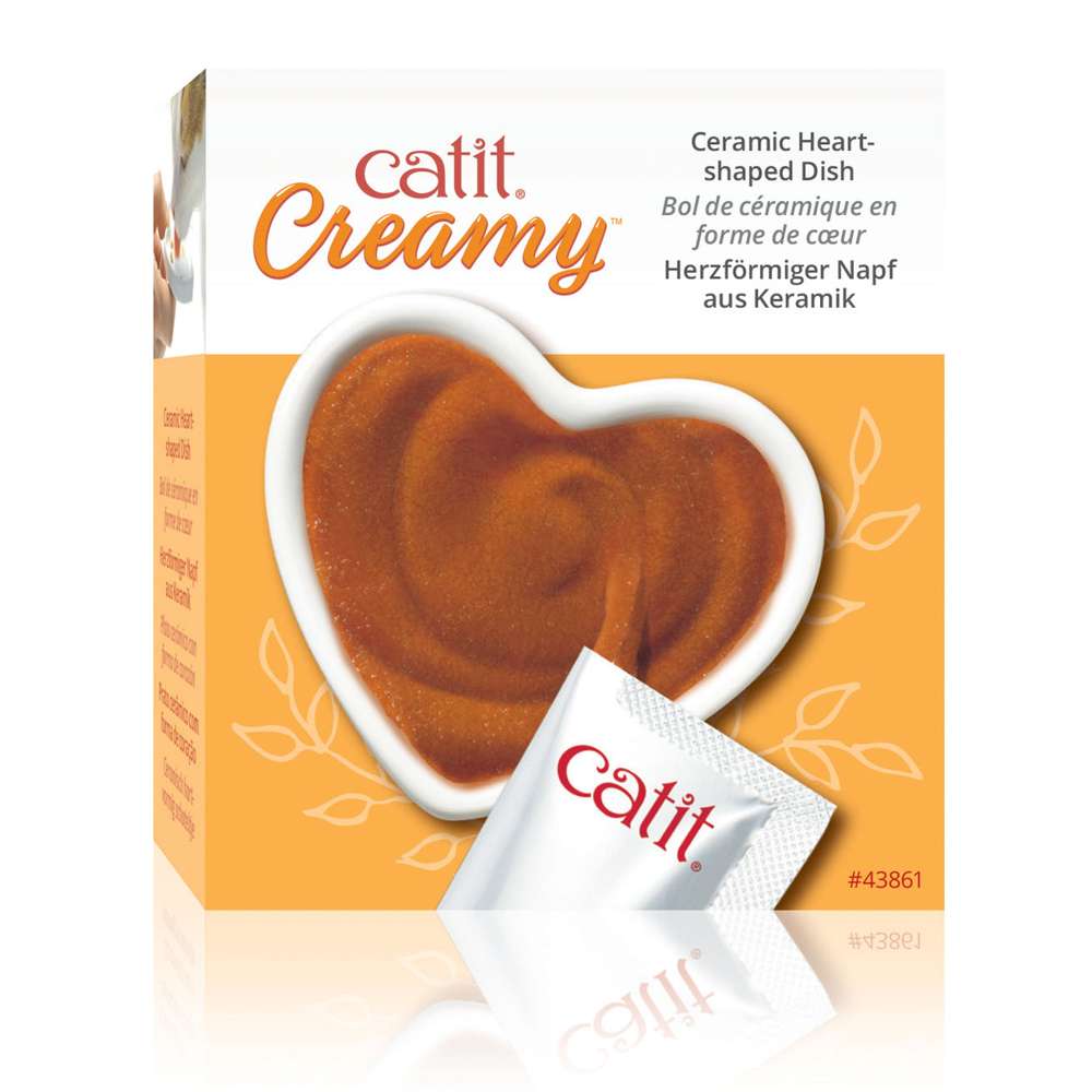 Catit Creamy Heart Treat Dish