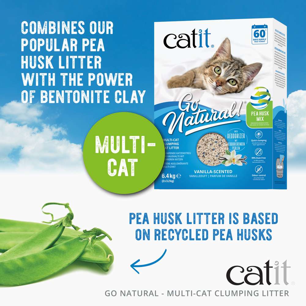 Catit Go Natural Vanilla Scented MultiCat Clumping Cat Litter