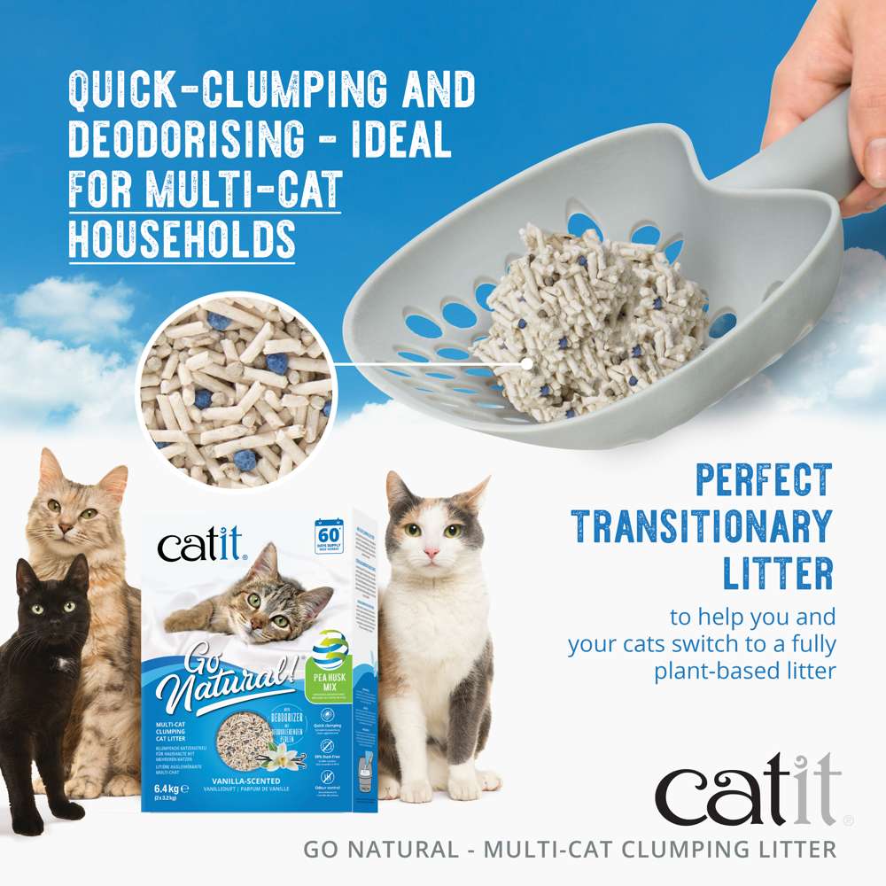 Catit Go Natural Vanilla Scented MultiCat Clumping Cat Litter