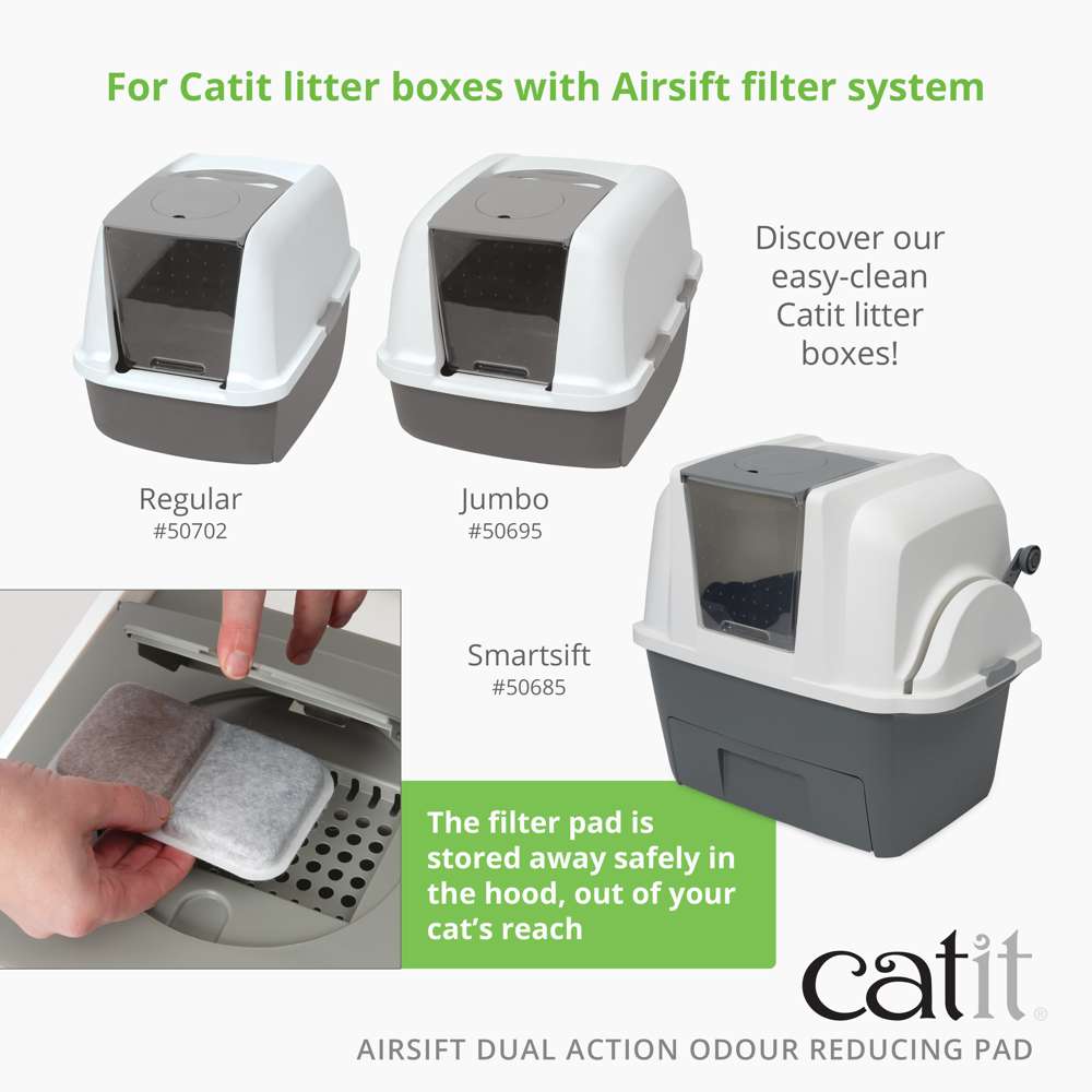 Catit Airsift Dual Action Odour Reducing Pads
