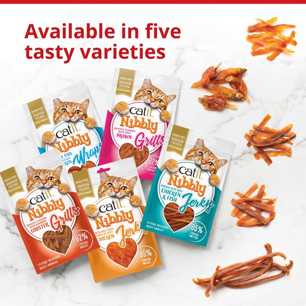 Catit Nibbly Wraps – Chicken & Anchovy Cat Treats