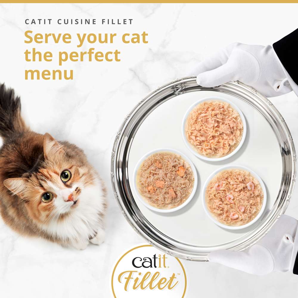 Catit Cuisine Fillet Variety Pack, Chicken or Fish, 12 x 75g
