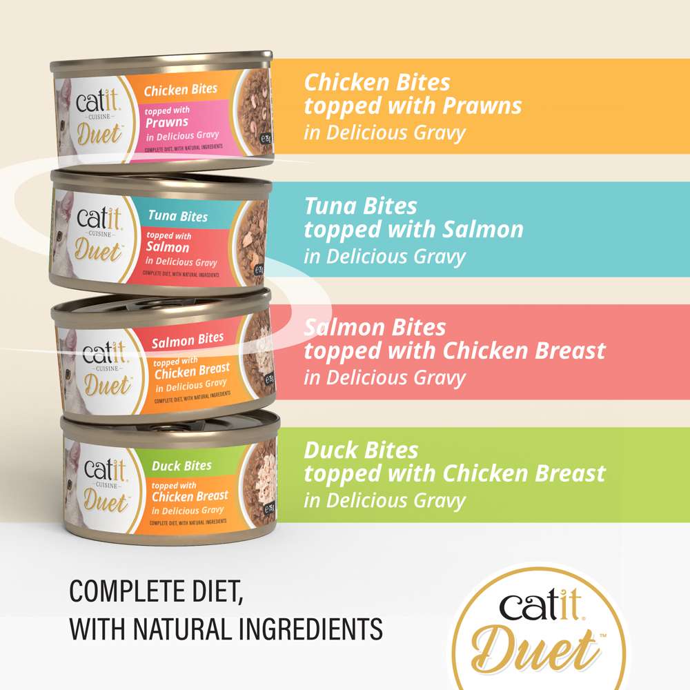 Catit Cuisine Duet – Meaty Bites with Toppings in Gravy