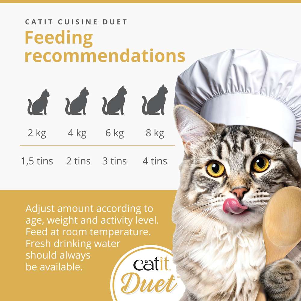 Catit Cuisine Duet - Meaty Bites with Toppings in Gravy - 12 x 75g Variety Pack