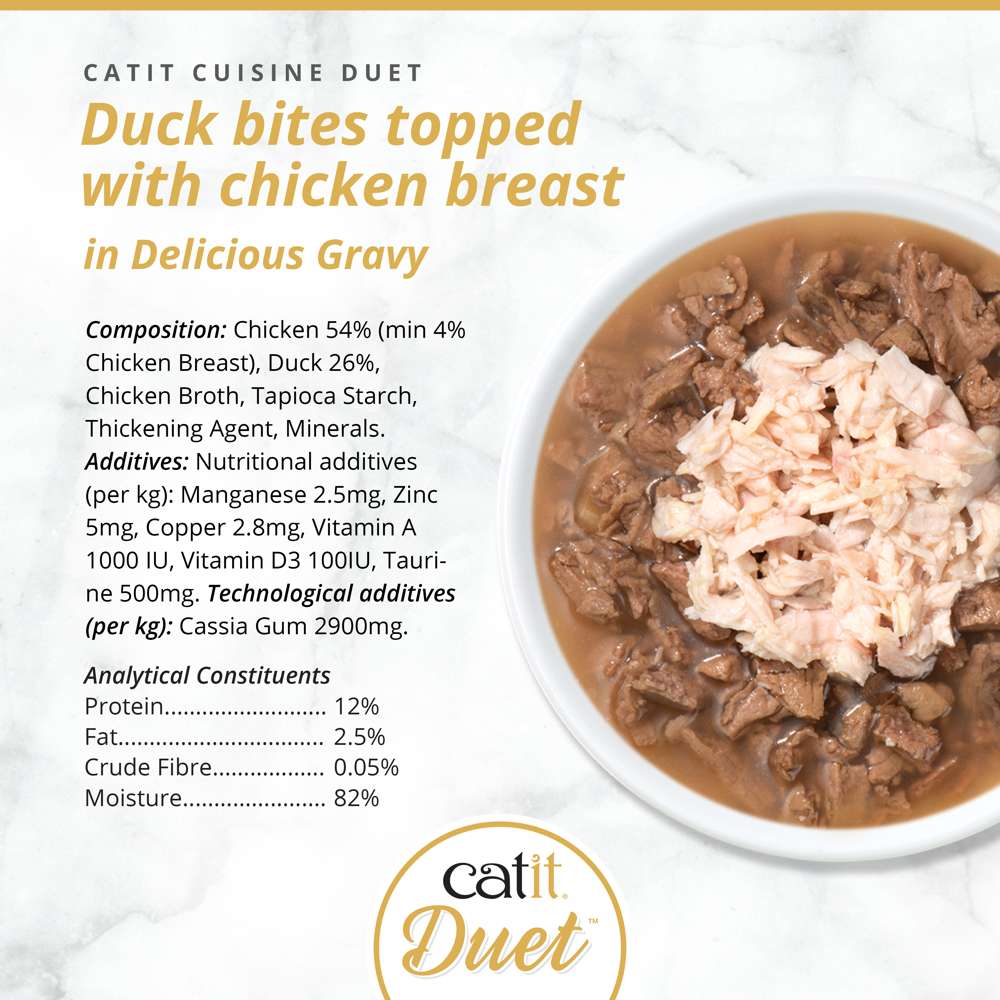 Catit Cuisine Duet – Meaty Bites with Toppings in Gravy