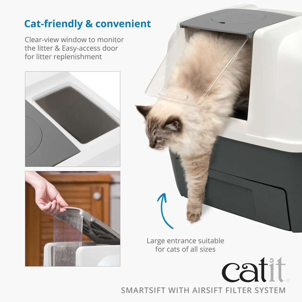 Catit Smartsift Litter Box with Airsift Filter System