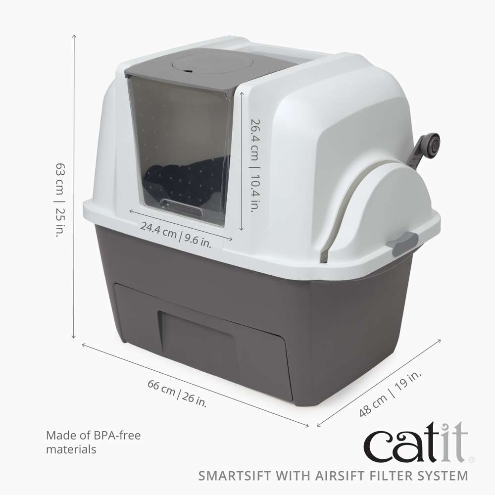Catit Smartsift Litter Box with Airsift Filter System