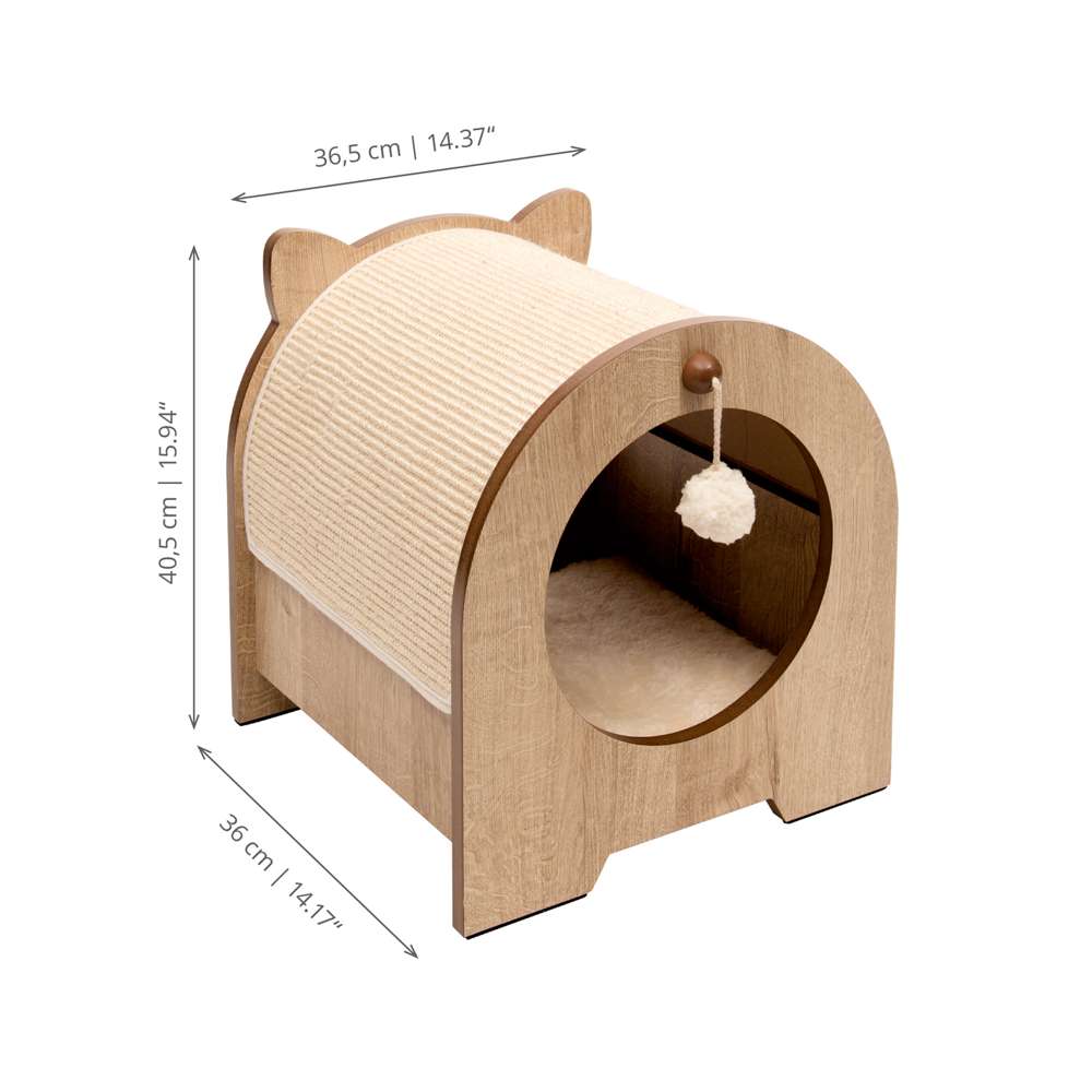 Catit Vesper Minou Cat Hideaway and Scratcher