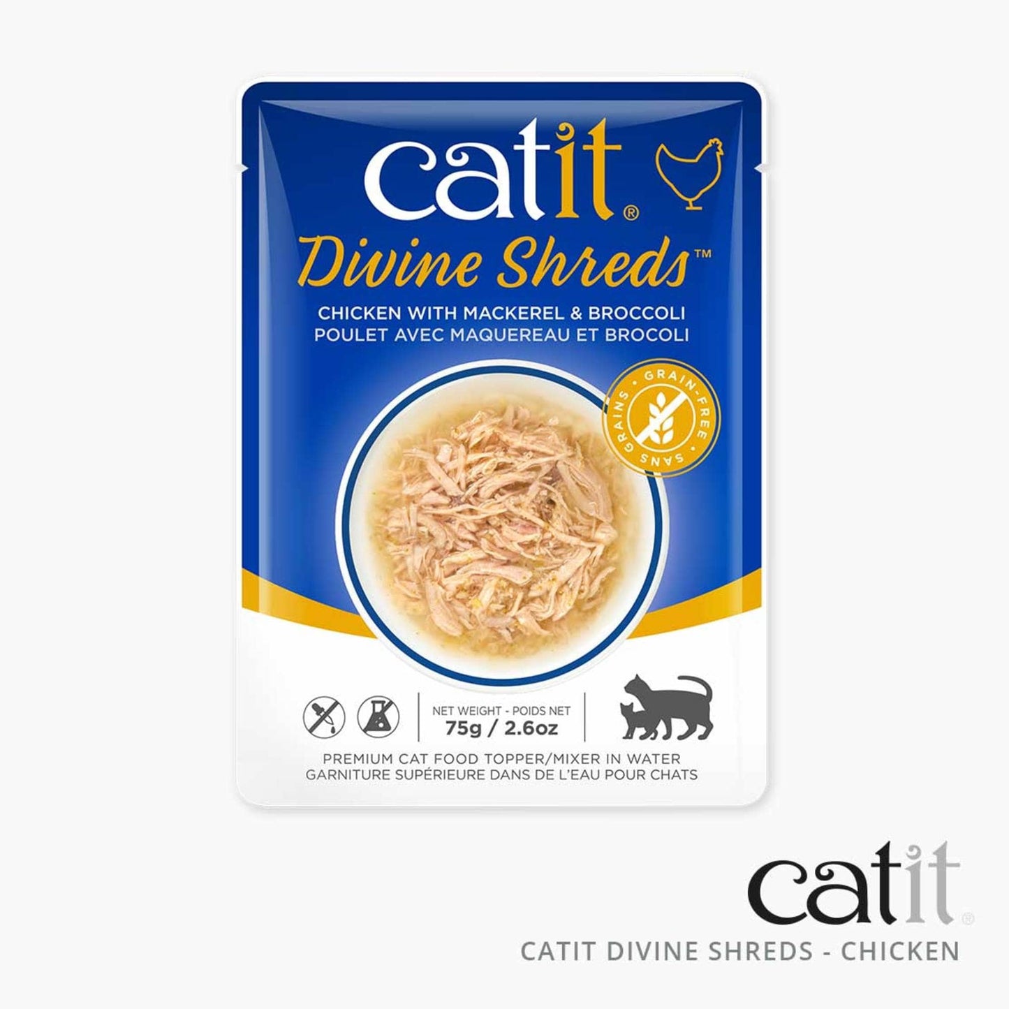 Catit Divine Shreds - Chicken - 18 pack