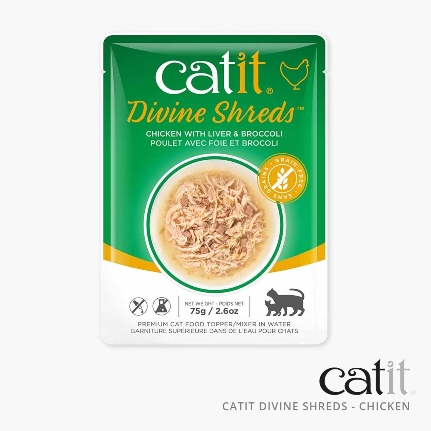 Catit Divine Shreds - Chicken - 18 pack