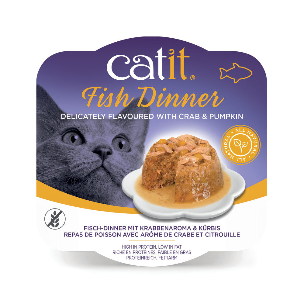 Catit Fish Dinner flavoured with Crab & Pumpkin