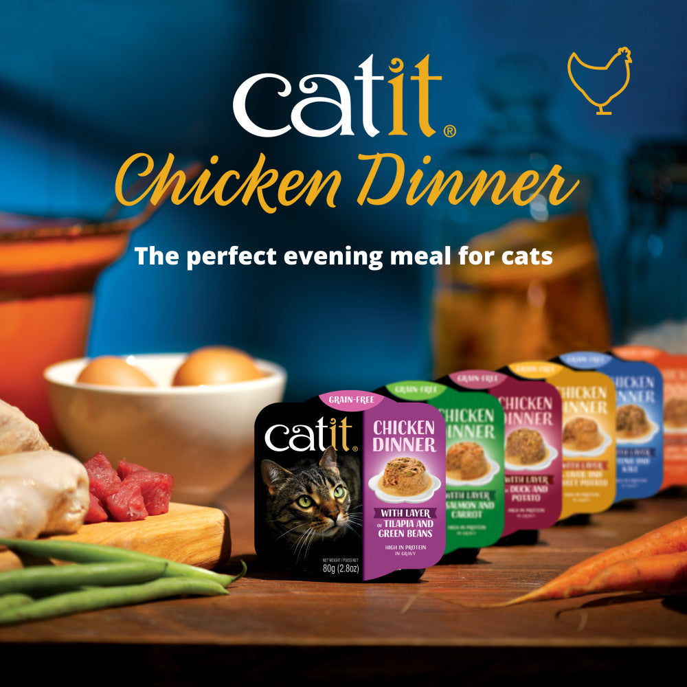 Catit Chicken Dinner with Salmon & Carrot