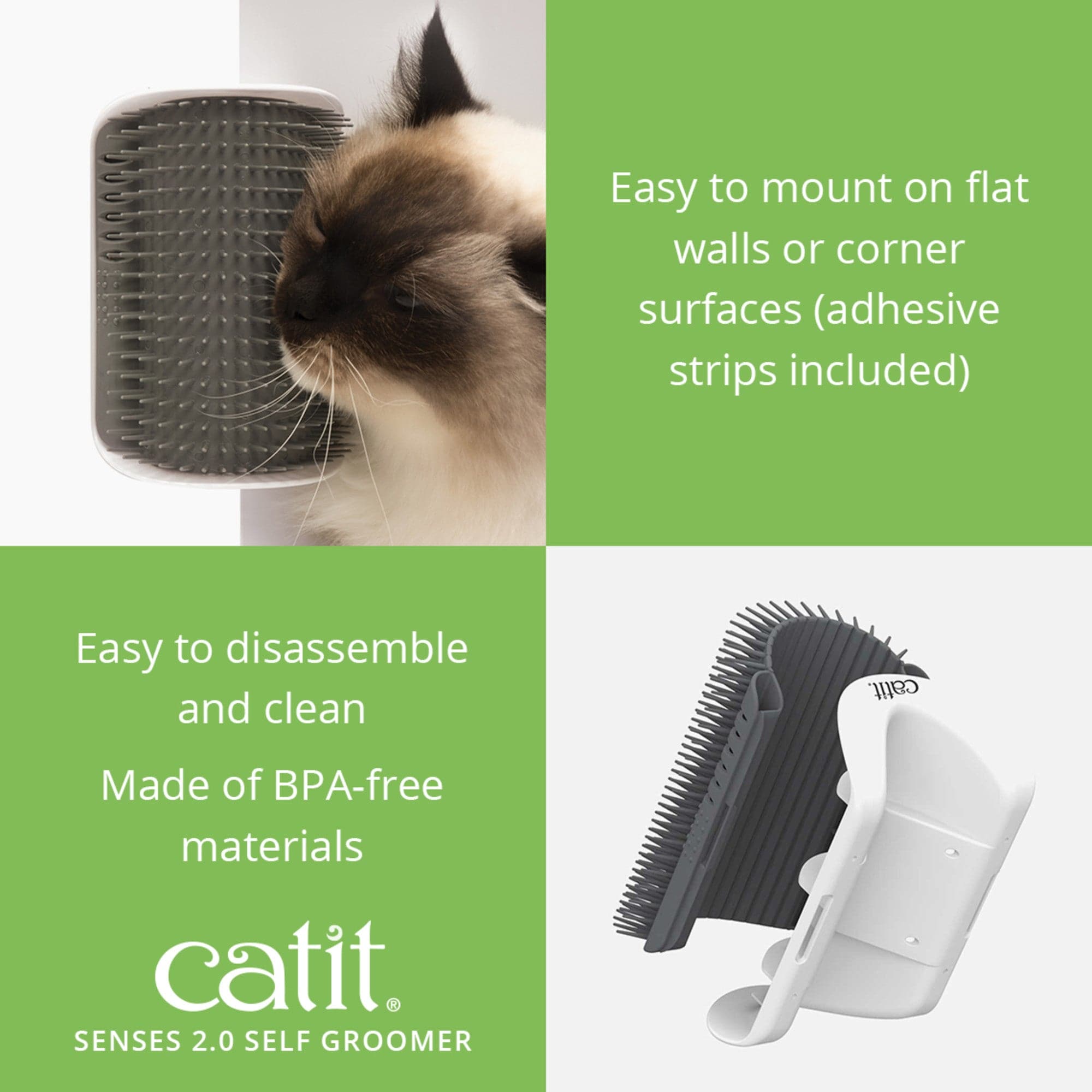 Cat brush wall best sale