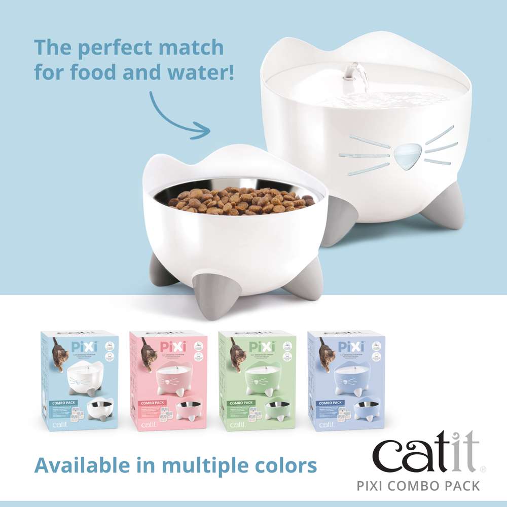 Catit PIXI White Fountain Combo Kit
