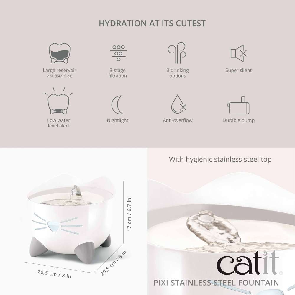 Catit PIXI Stainless Steel Fountain