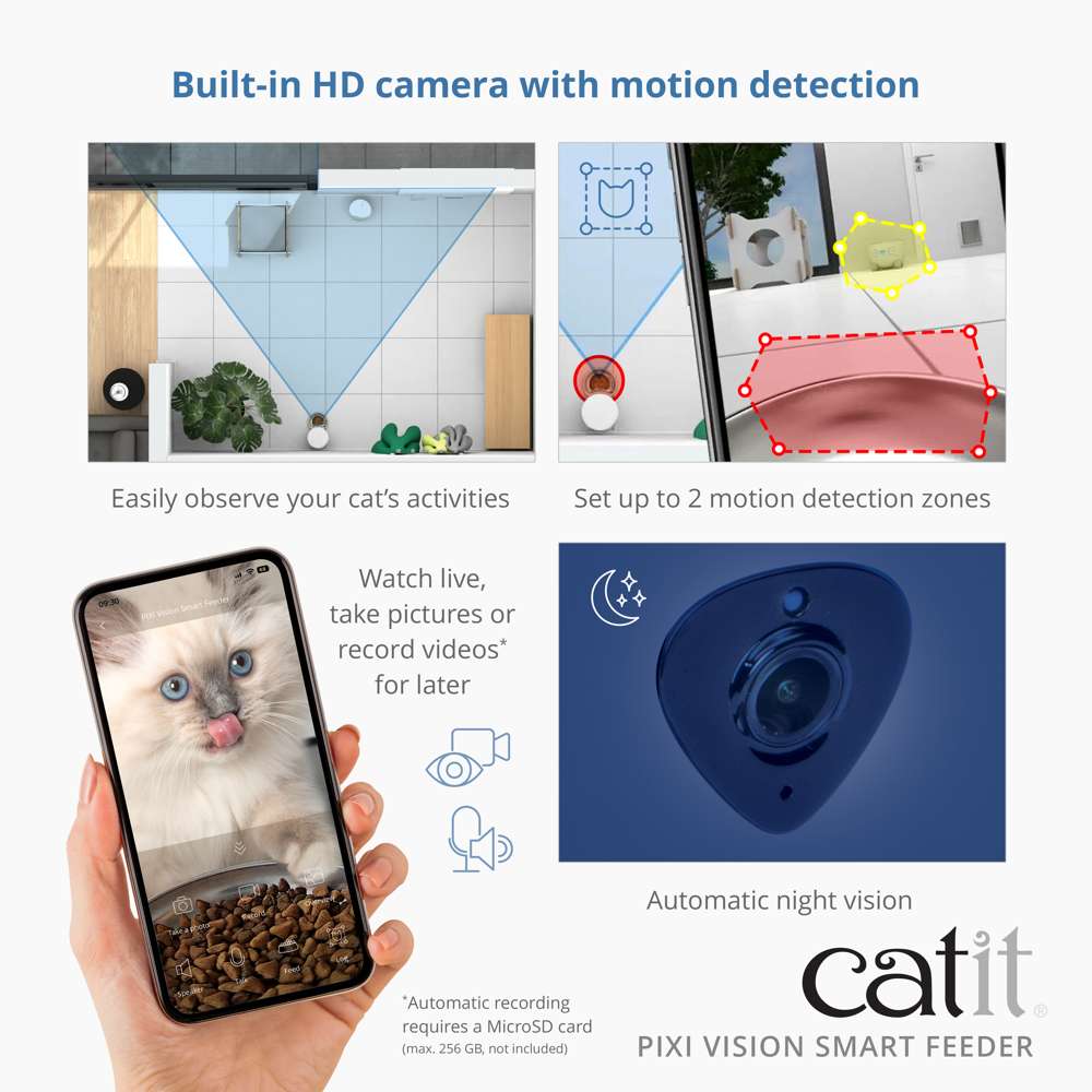 Catit PIXI Vision Smart Dry Food Feeder with Camera