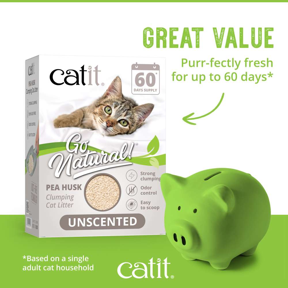 Catit Go Natural Pea Husk Clumping Cat Litter