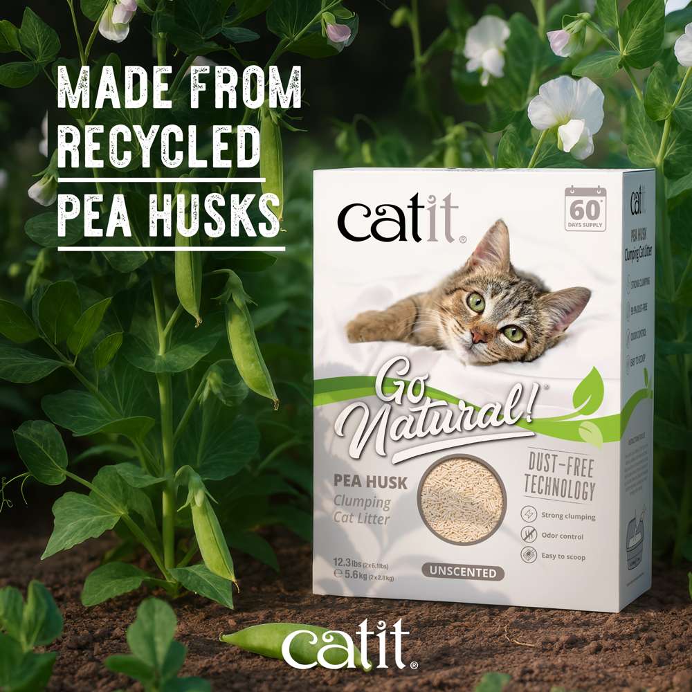 Catit Go Natural Pea Husk Clumping Cat Litter
