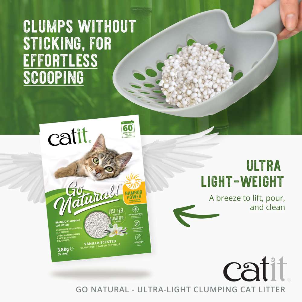 Catit Go Natural Vanilla Scented Ultra Light Clumping Cat Litter
