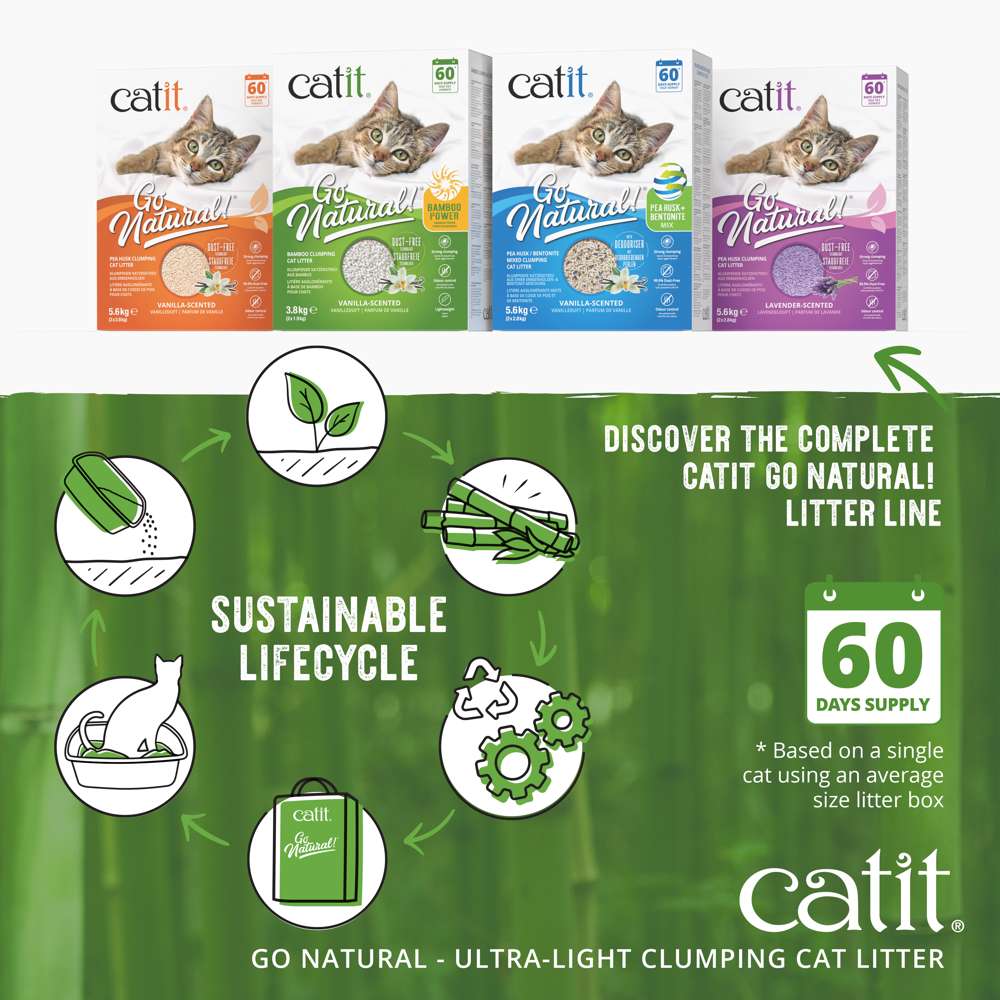 Catit Go Natural Vanilla Scented Ultra Light Clumping Cat Litter