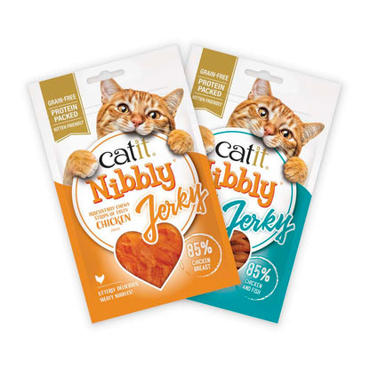 Catit Nibbly Jerky – Soft Meaty Cat Treats