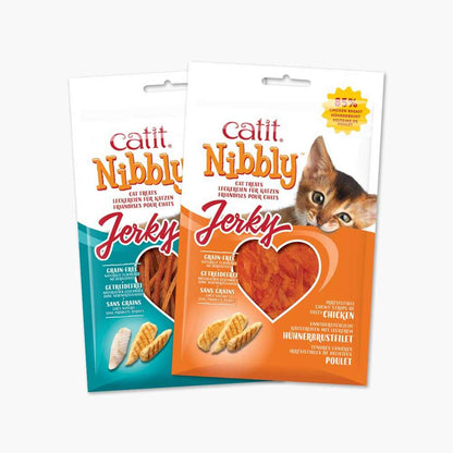 Catit Nibbly Jerky – Soft Meaty Cat Treats