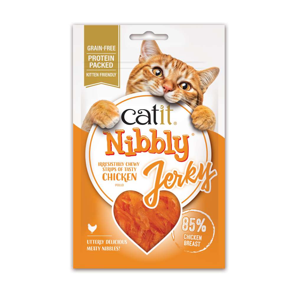 Catit Nibbly Jerky – Soft Meaty Cat Treats