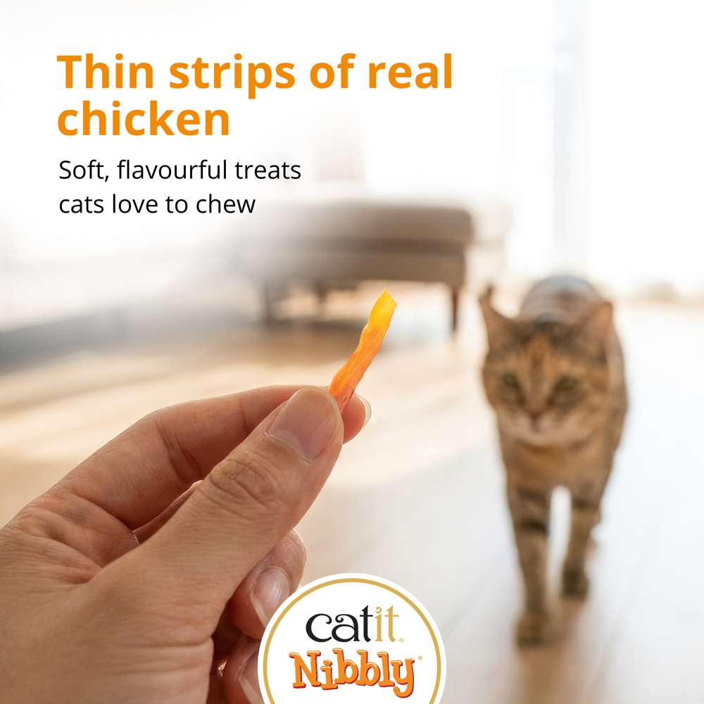 Catit Nibbly Jerky – Soft Meaty Cat Treats