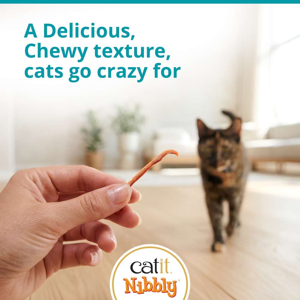 Catit Nibbly Jerky – Soft Meaty Cat Treats