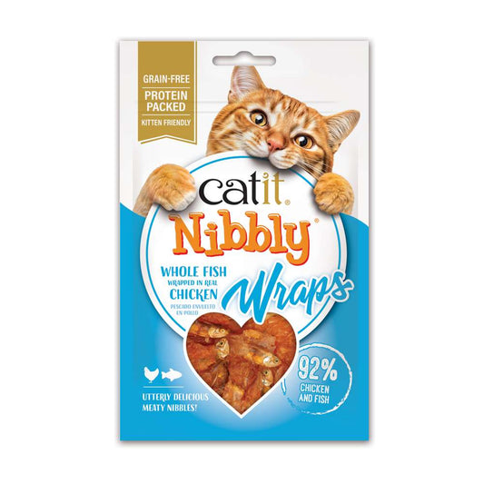 Catit Nibbly Wraps – Chicken & Anchovy Cat Treats