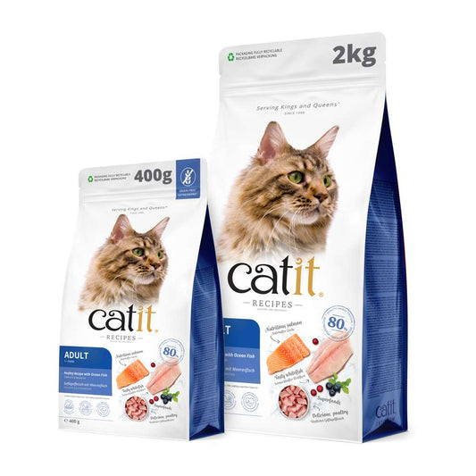 Catit Recipes Adult Poultry with Ocean Fish Dry Cat Food