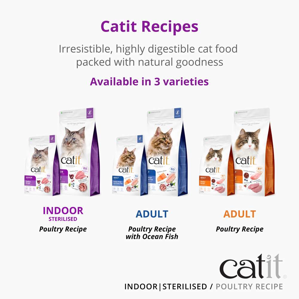 Catit Recipes Adult Indoor Poultry Dry Cat Food