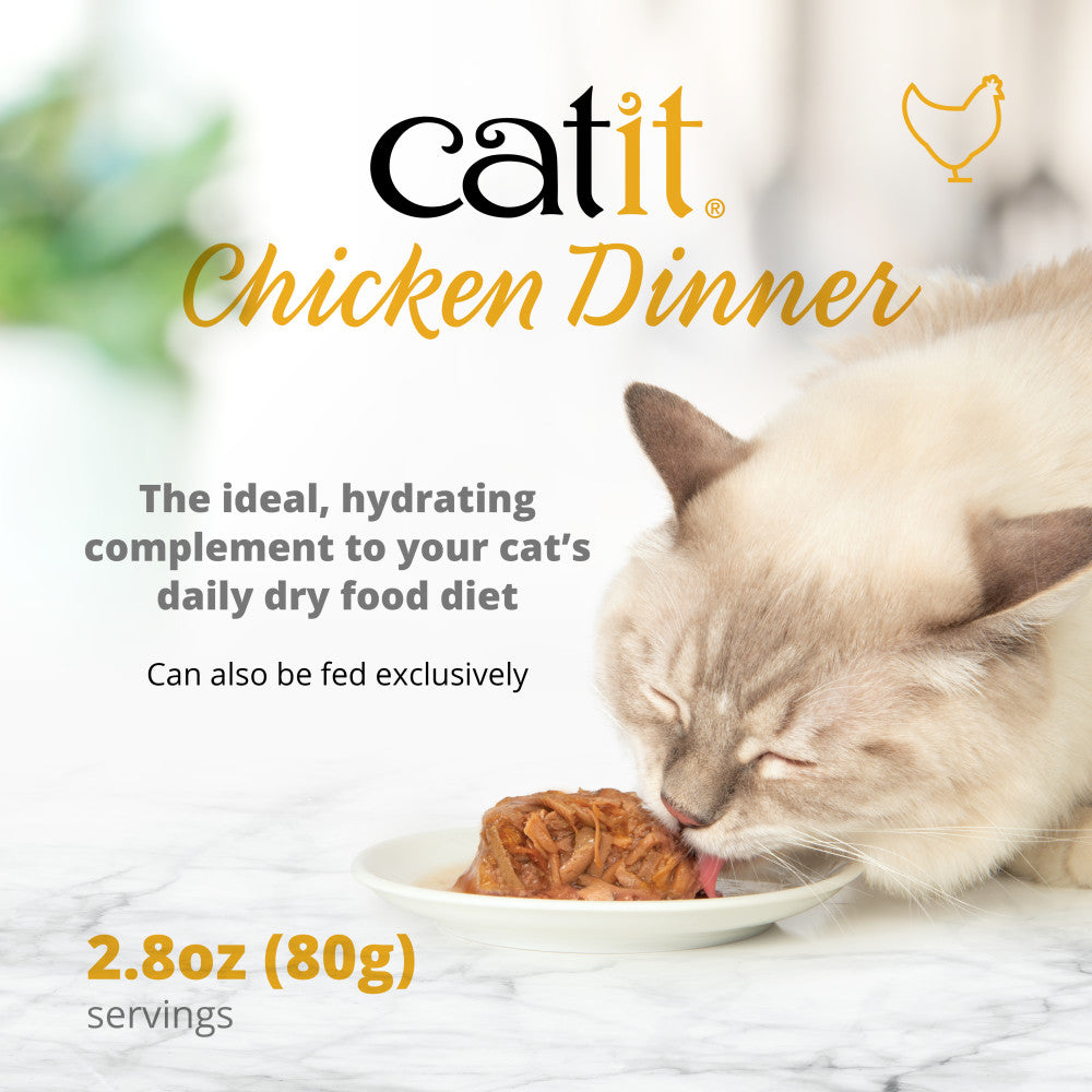 Catit Chicken Dinner with Salmon & Carrot 6 Pack