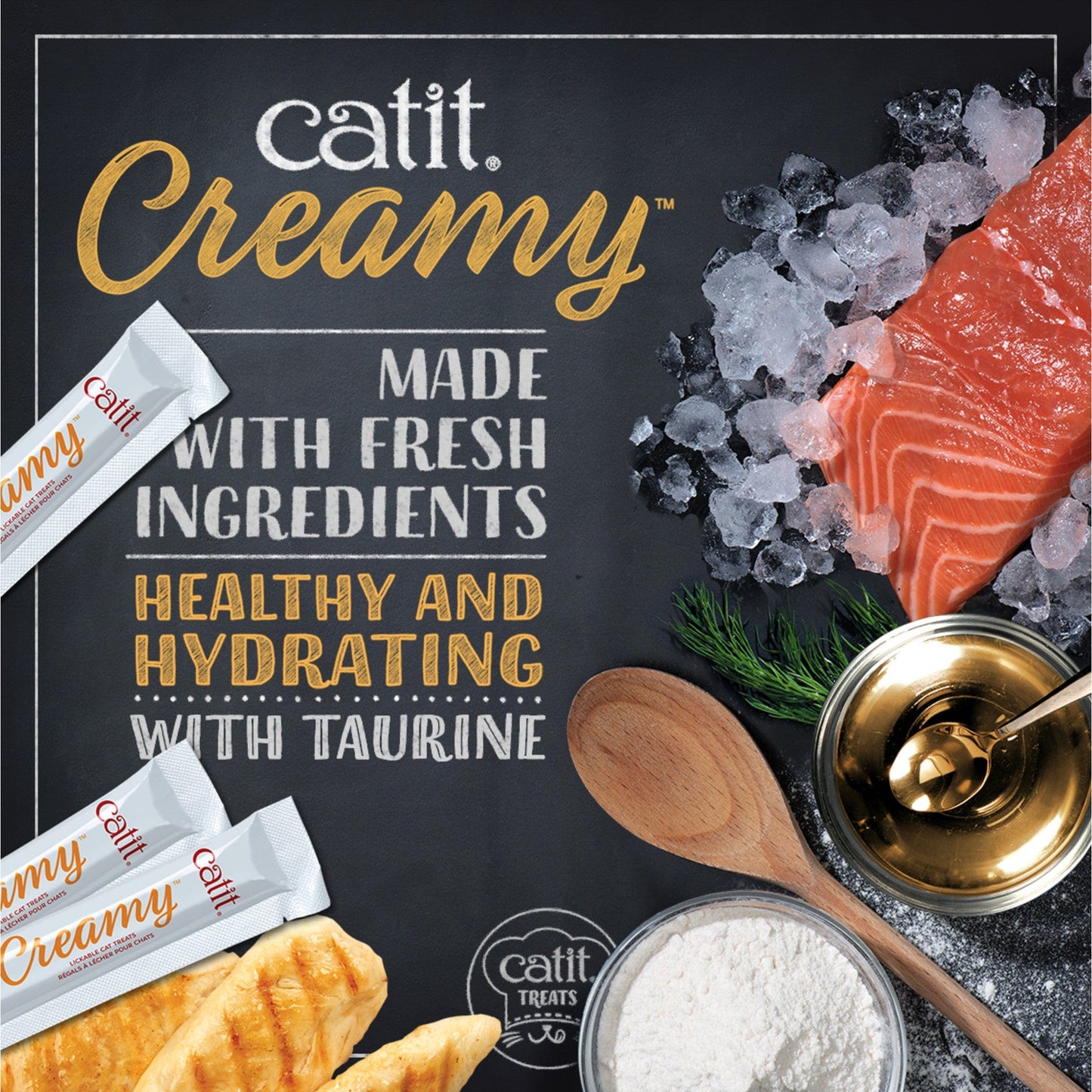 Catit Creamy Cat Treats - 15 Pack - Salmon and Prawn