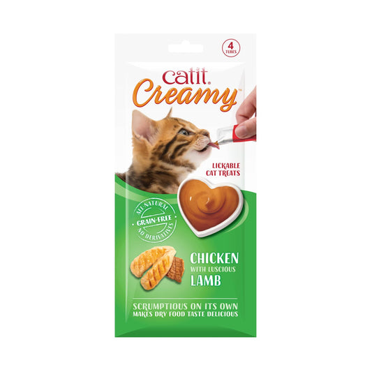 Catit Creamy Cat Treats - 4 Pack - Chicken and Lamb