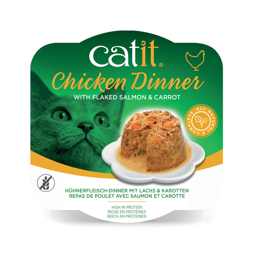 Catit Chicken Dinner with Salmon & Carrot 6 Pack