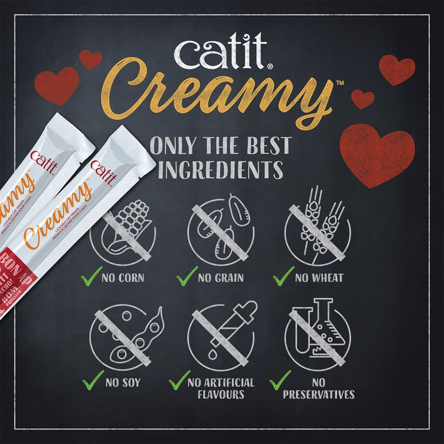 Catit Creamy Cat Treats - 50 Pack - Salmon and Prawn