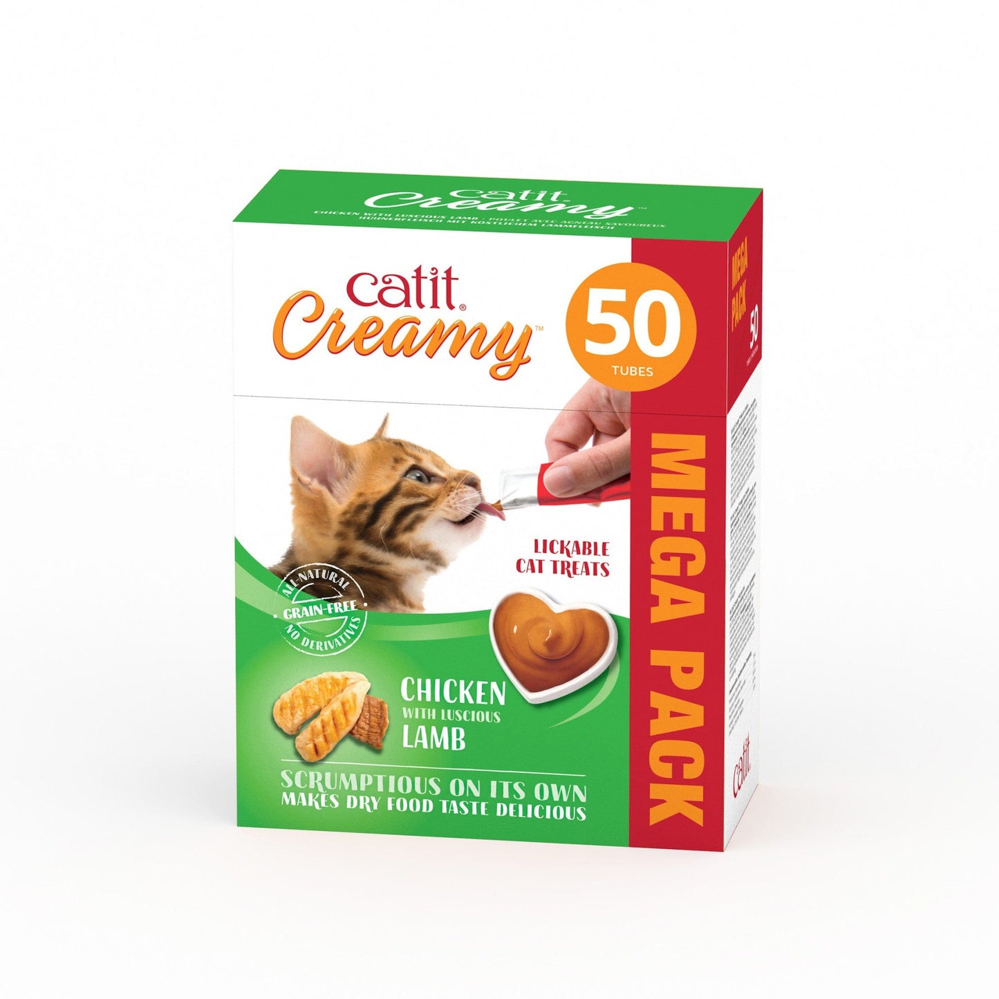 Catit Creamy Cat Treats - 50 Pack - Chicken and Lamb