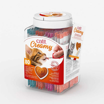 Catit Creamy Lickable Treats Gift Jar 80 x 10g