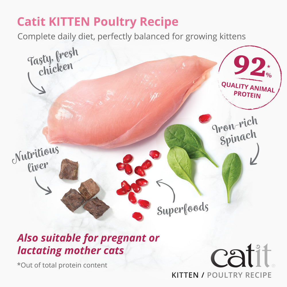 Catit Recipes Kitten Poultry Dry Cat Food, 400g