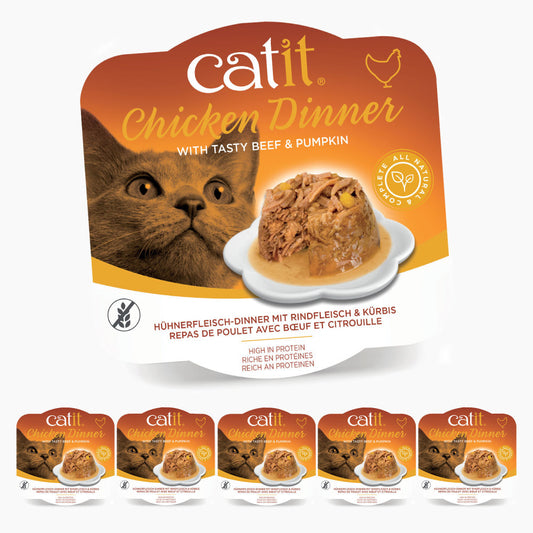 Catit Chicken Dinner with Beef & Pumpkin 6 Pack