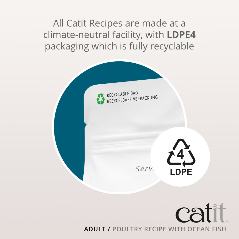 Catit Recipes Adult Poultry with Ocean Fish Dry Cat Food, 2kg