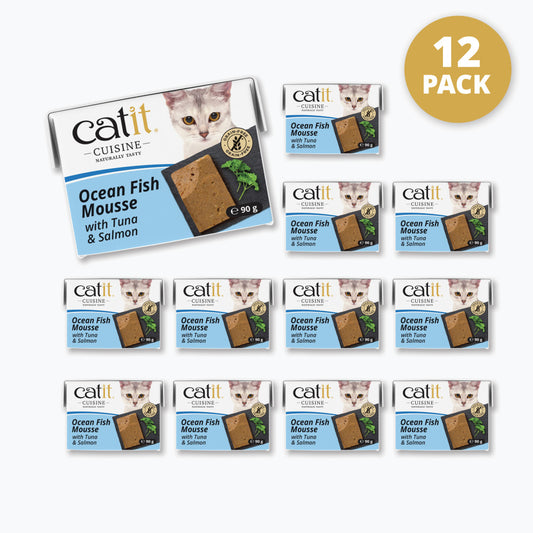 Catit Cuisine Ocean Fish with Tuna & Salmon Mousse 12 Pack