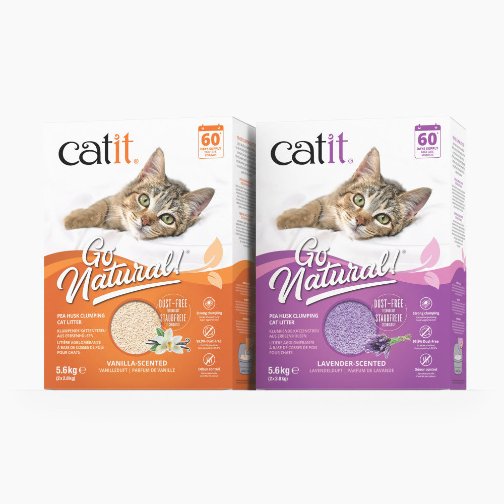 Catit Go Natural Vanilla Scented Pea Husk Clumping Cat Litter